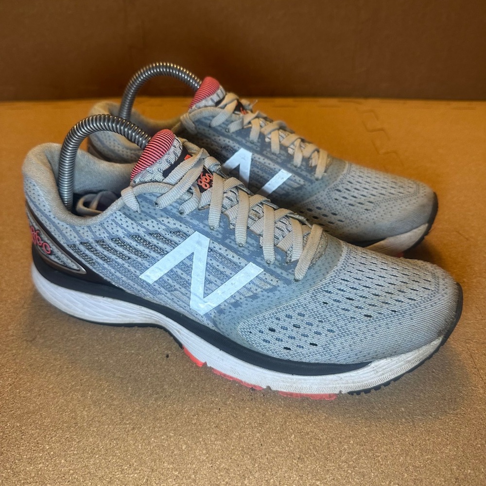 New Balance 860v9 Womens Running Shoes Grey Pink W860BP9 Size 9.5 Narrow 2A